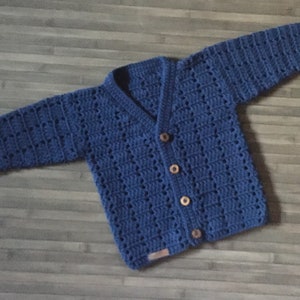 Crochet PATTERN Apple Baby Cardigan 3 - 6 Months DK/8 Ply