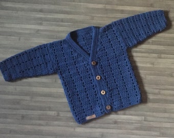 Crochet PATTERN Apple Baby Cardigan 3 - 6 Months DK/8 Ply