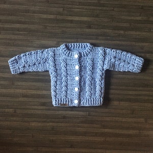 CROCHET PATTERN Lola Crochet Baby Cardigan Hat and Booties Set Newborn to 2 Years DK/8 Ply 013S image 4