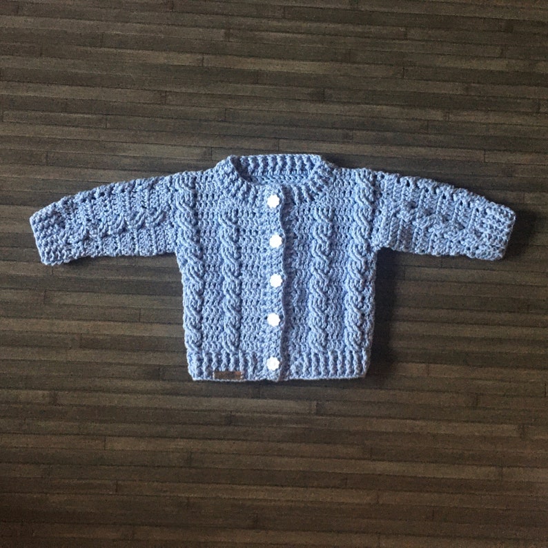 CROCHET PATTERN Lola Crochet Baby Cardigan Hat and Booties Set Newborn to 2 Years DK/8 Ply 013S image 4