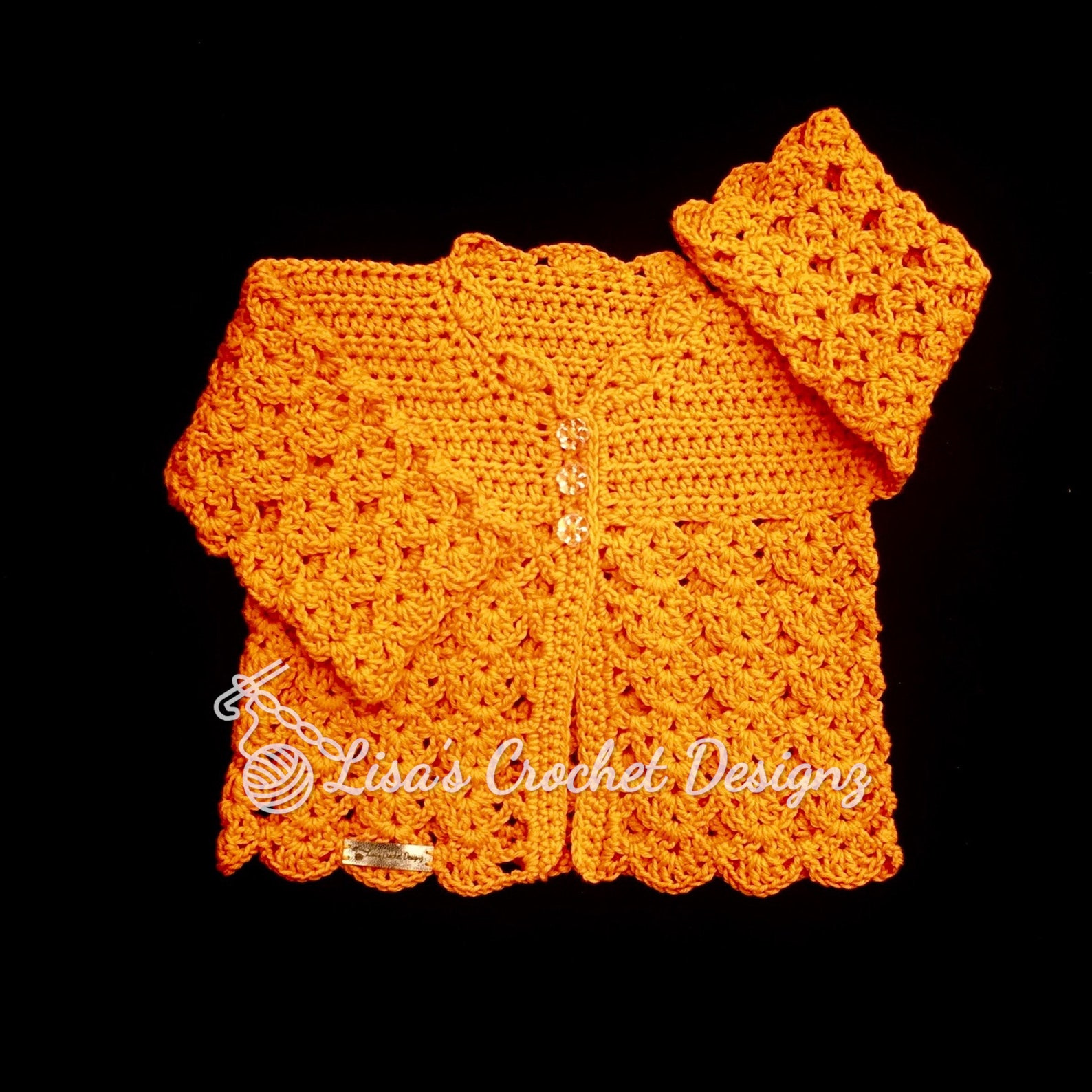 Baby Scalloped Matinee Jacket Crochet Pattern 016 0 3 Etsy