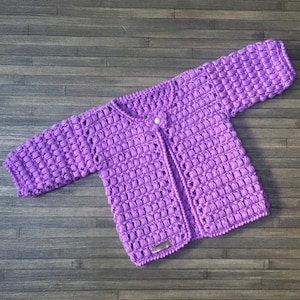 Crochet PATTERN - Beth Crochet Cardigan in sizes Newborn, Baby, Toddler Child to 10 Years Dk 8 Ply, Light Worsted 3, ENGLISH ONLY