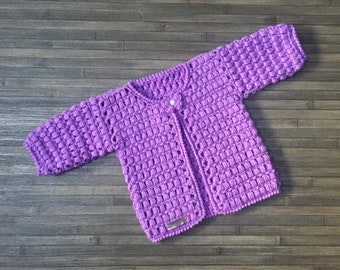 CROCHET PATTERN - Beth Crochet Cardigan in sizes Newborn to 10 Years DK/8 Ply (003C)