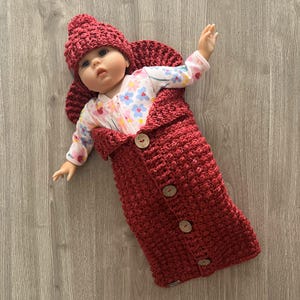 Patrón de saco de dormir de bebé a crochet, patrón de capullo Berri, conjunto de gorro de bebé a crochet, patrón de recién nacido a 12 meses
