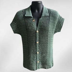 Crochet Pattern - Colt Crochet Men's Shirt PDF, Sizes S-5XL, DIY Clothing, Modern Crochet Top, Instant Digital Download (English Only)