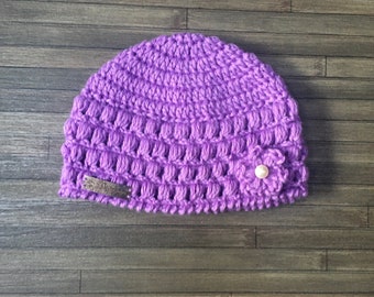 Crochet Pattern - Beth Crochet Baby Hat Pattern, Baby Toddler and Children Girls Hat (Newborn to 10 Years) DK 8 Ply