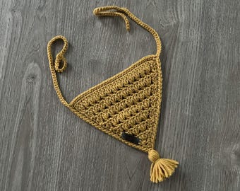 Virkmönster - Sam Crochet Baby Bib Mönster, Bandana Baby Bib, Drool Bib Dribble Bib Matningshaklapp, DK 8-lagers