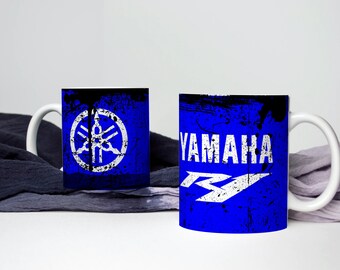 Yamaha Oil Splattered 11oz Coffee Tea Mug Gift-Car Garage Motor bike Outboard