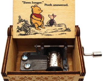 Natural Wooden Music Box with Customizable Photos Wind Up Music Box for Friends,Spouse,Kids Walnut, Tone:You are My Sunshine 