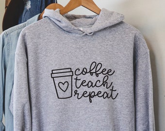 Teacher hoodie Teacher appreciation gift Black hoodie red sparkle lettering My classroom runs on love and lots of chocolate laughter