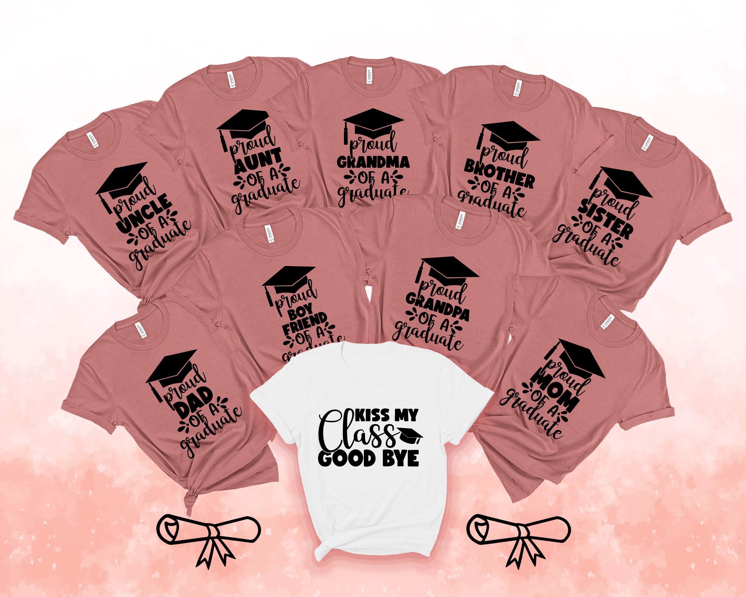 Graduation Family Shirts Matching Proud Graduate Shirt Prom Etsy