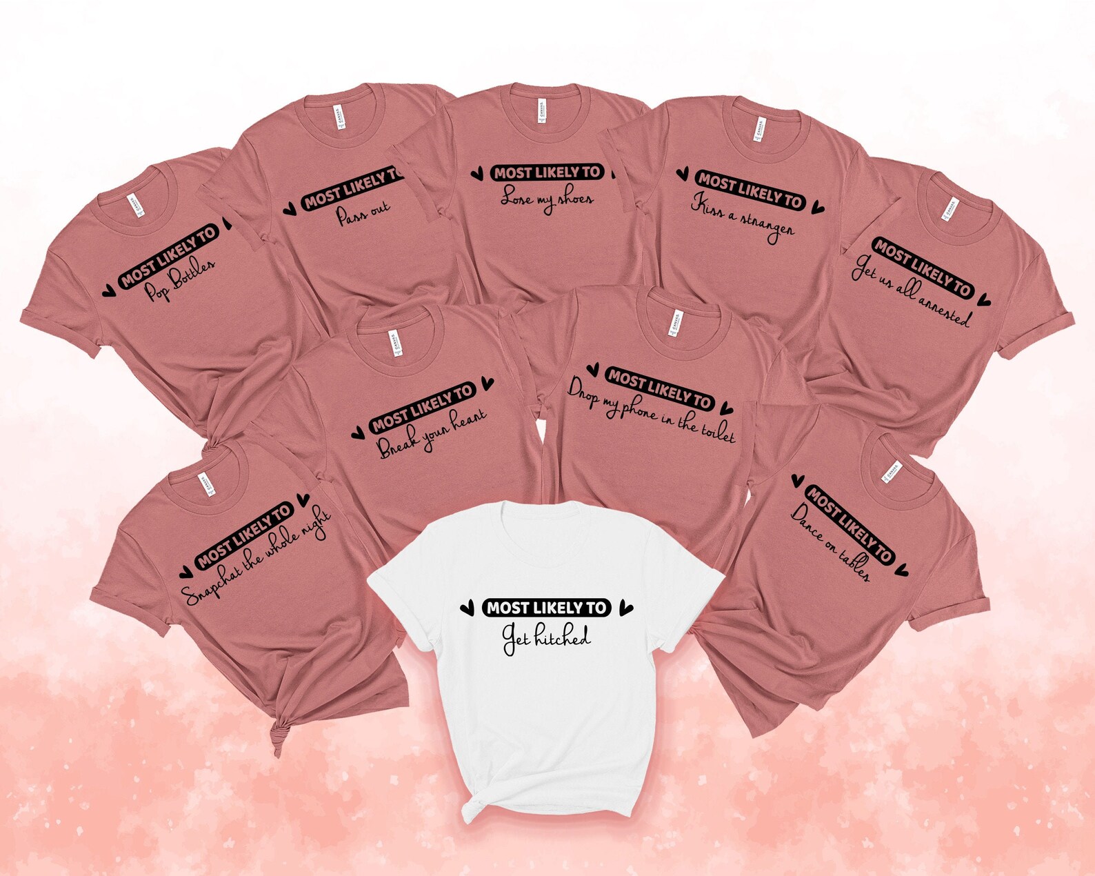 Bachelorette Party Shirts Most Likely To Shirt Bridal Party Etsy