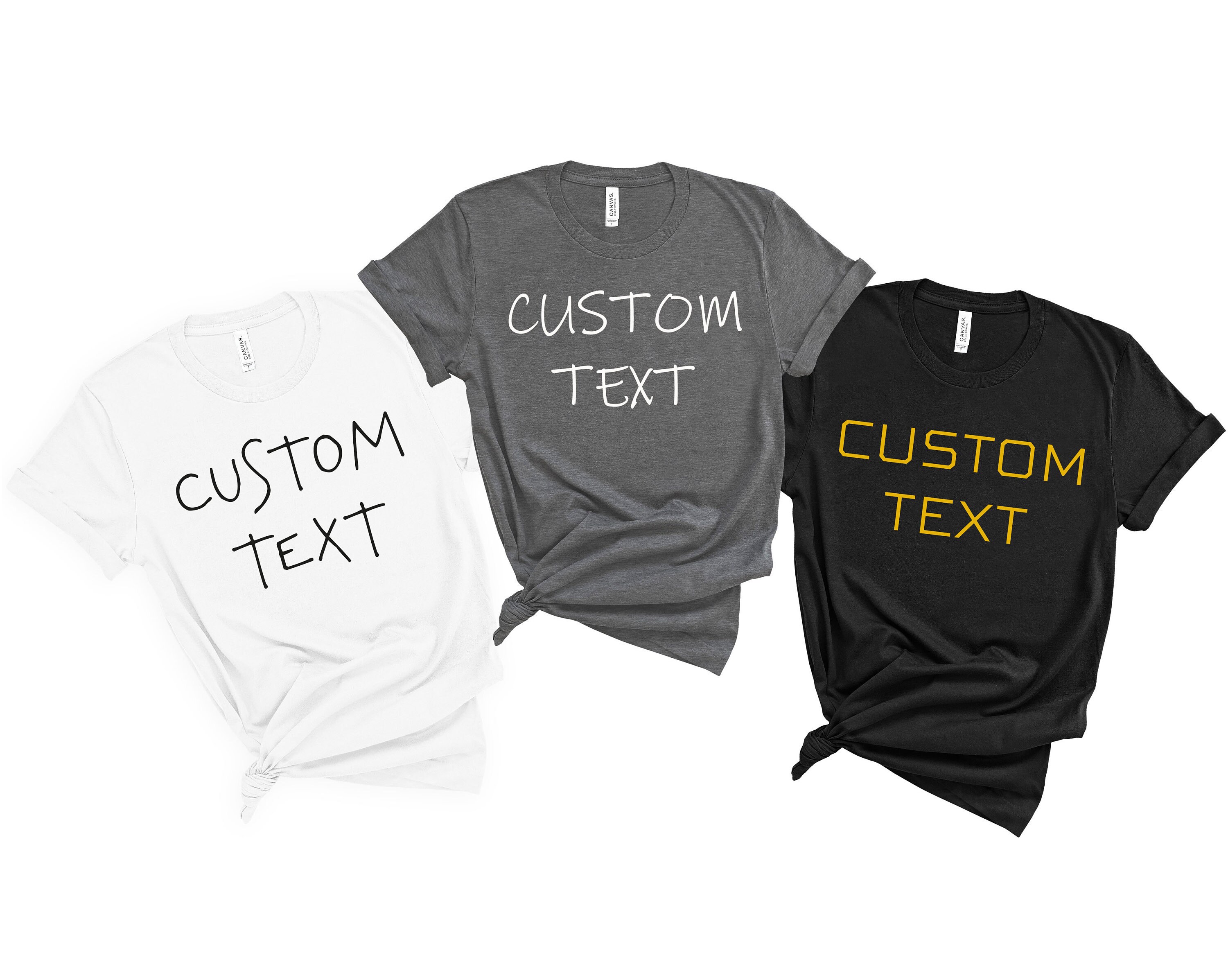 Your text Here Personalized Shirts Customized Shirt Custom | Etsy
