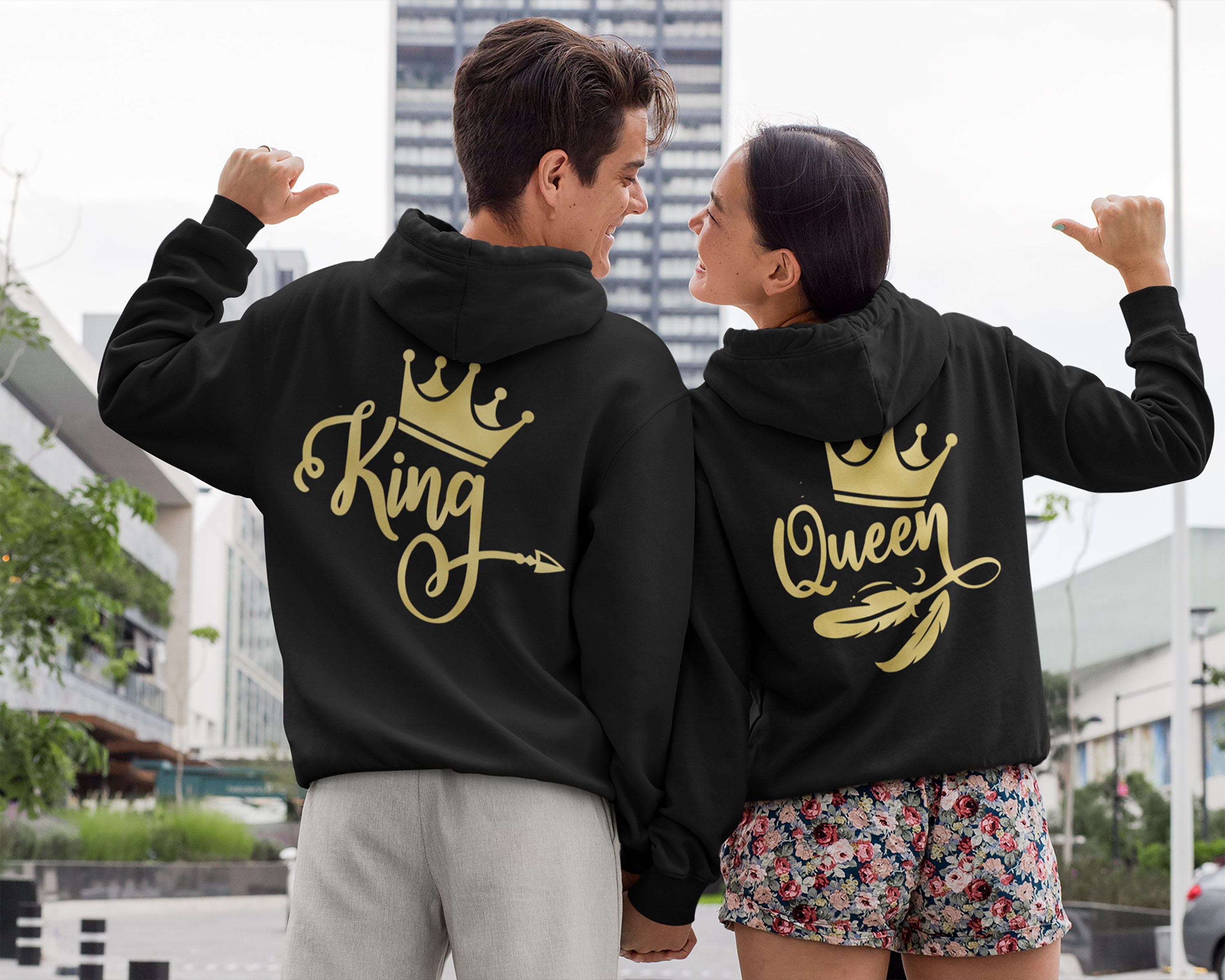 King and Queen Hoodie King and Queen Sweatshirts King and Etsy