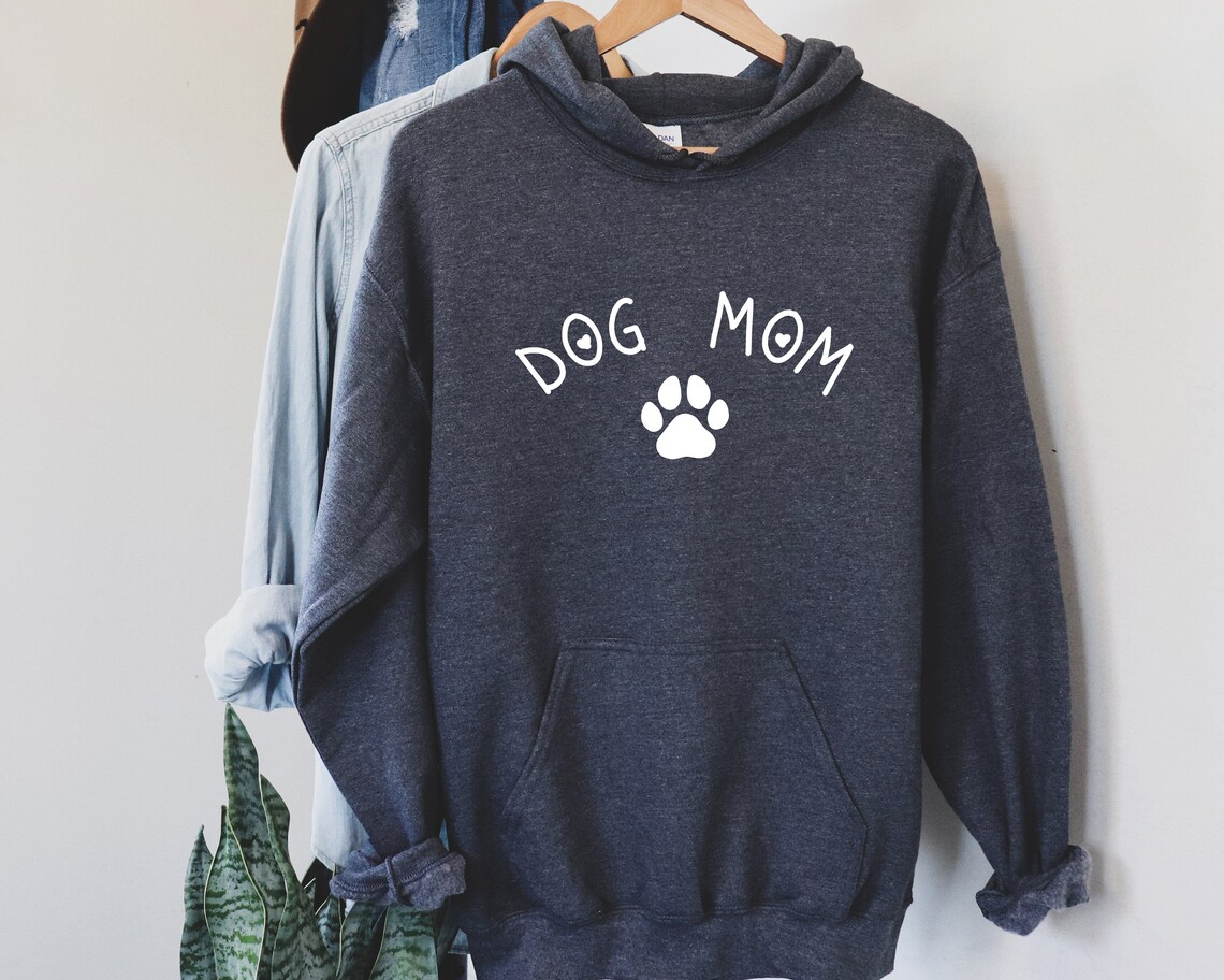 Dog Mom Hoodie Dog Mom Paw Print Dog Momma Hoodie Dog | Etsy