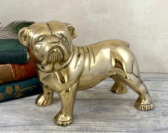 Bulldogge Statue aus Messing, 1960er Jahre / Anhänger für Hundeliebhaber / Hundeliebhaber
