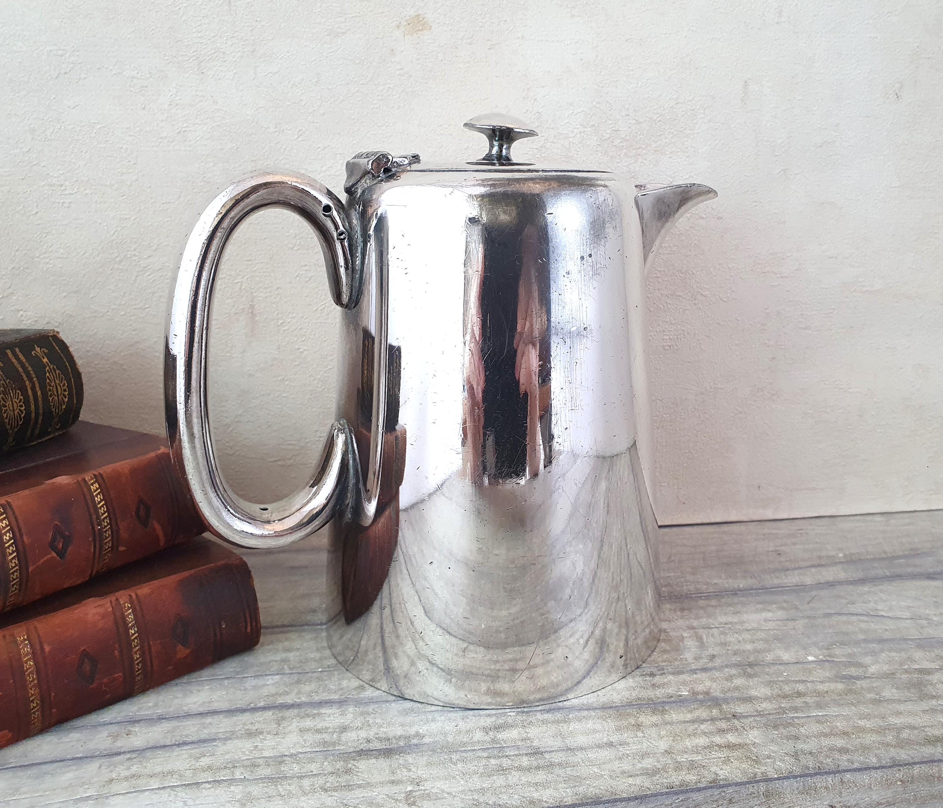 Simple Silver Plate Tea or Coffee Pot / by J.H. Potter of Sheffield / Hotelware Pot