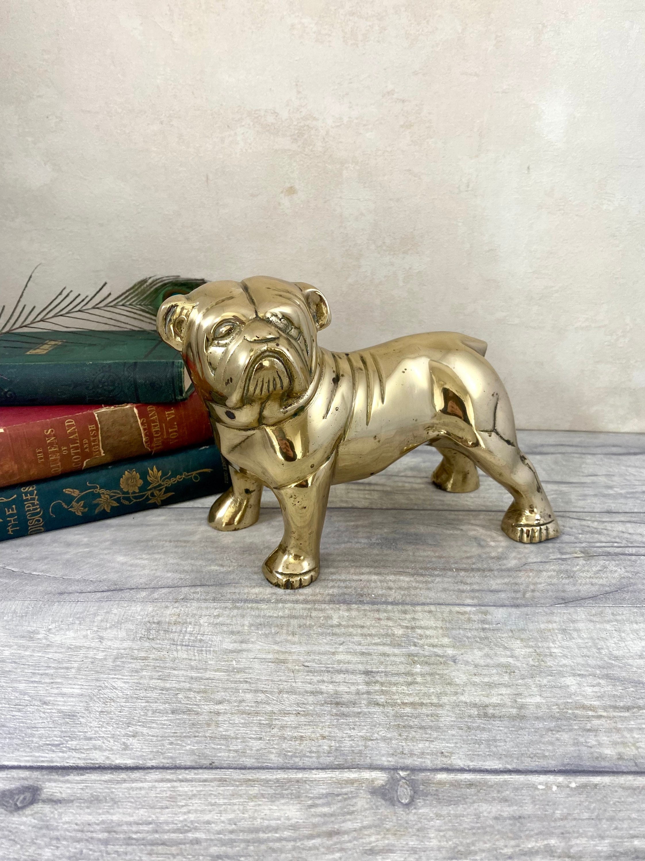 Gold bulldog statue - .de