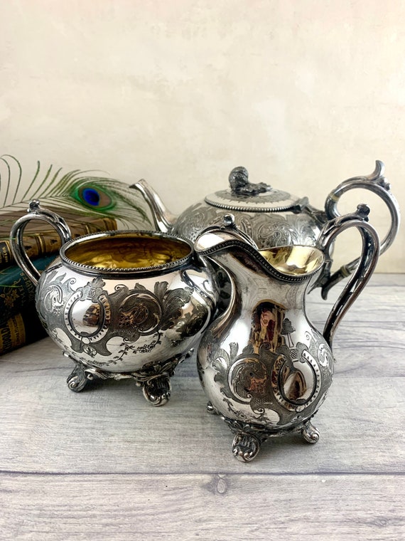 Victorian plate shop silver tea set