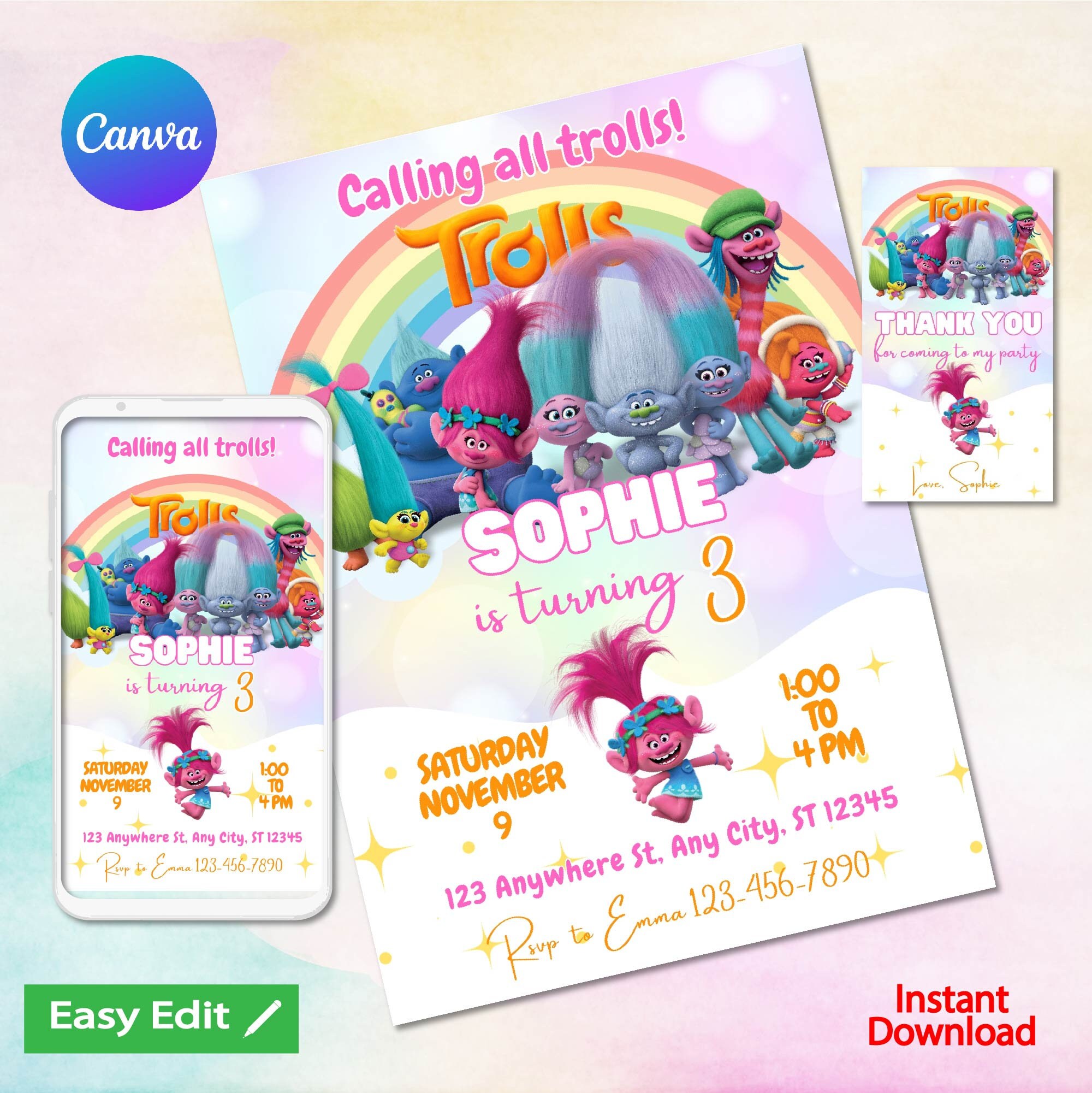 Troll Poppy Birthday Cards - Österreich Produktbild-Vorschau 8