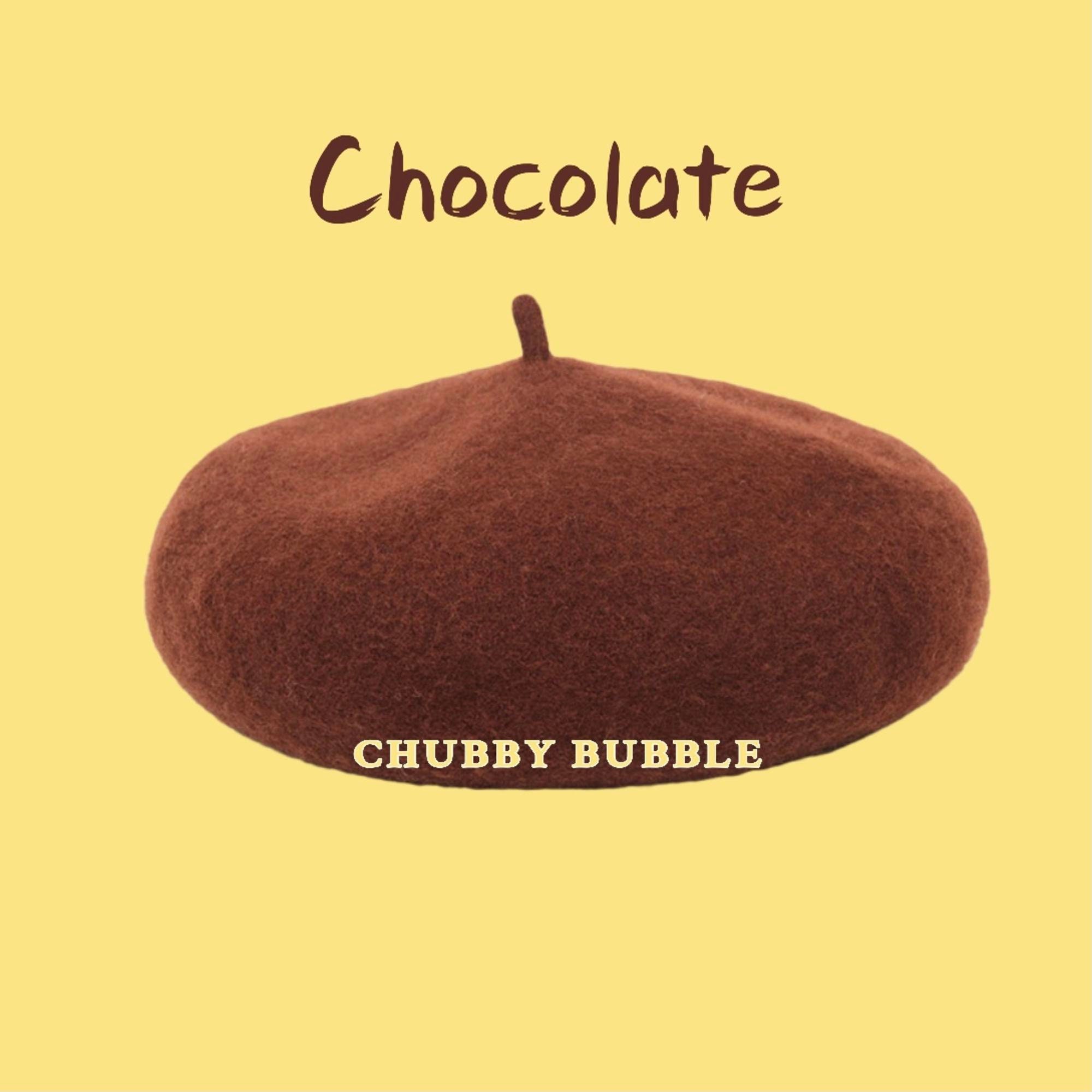 9537 100% Wool Chocolate Beret Hats For Women Men,classic French Women main image 3