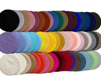 Cappello basco in lana per adulti, berretto basco 100% lana, cappello invernale, basco per bambini, basco classico in lana, cappello basco, regalo di compleanno, regalo di Natale, beretta