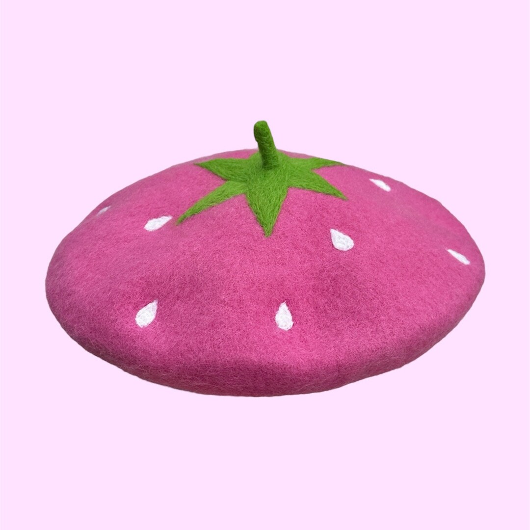 Pink Raspberry Beret, Wool Beret, French Beret, Beret for Women, Hat ...