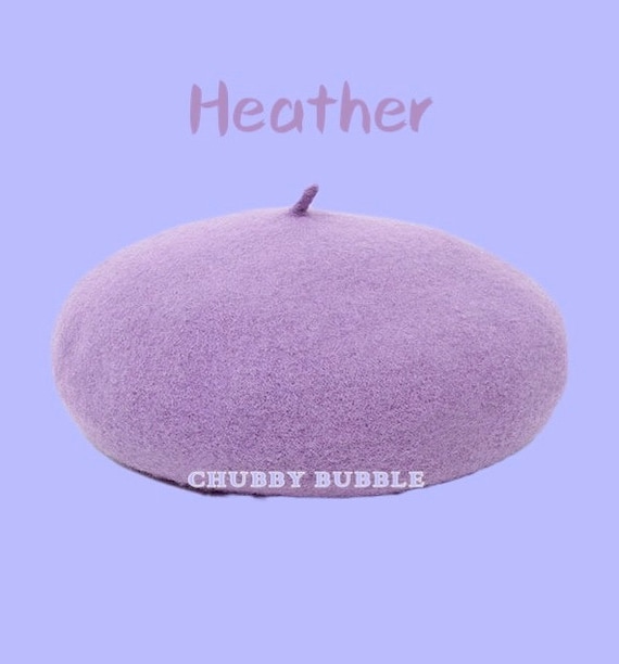 Purple Beret, 100% Wool, French Beret, Dark Purple, Winter  display picture 2
