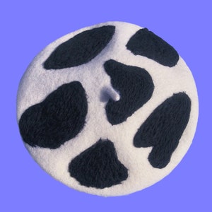cow print Beret, french beret, wool beret, handmade,needle felting, Woolfelt, beret, cutehat, funky hat, beret for women, for girls, cute