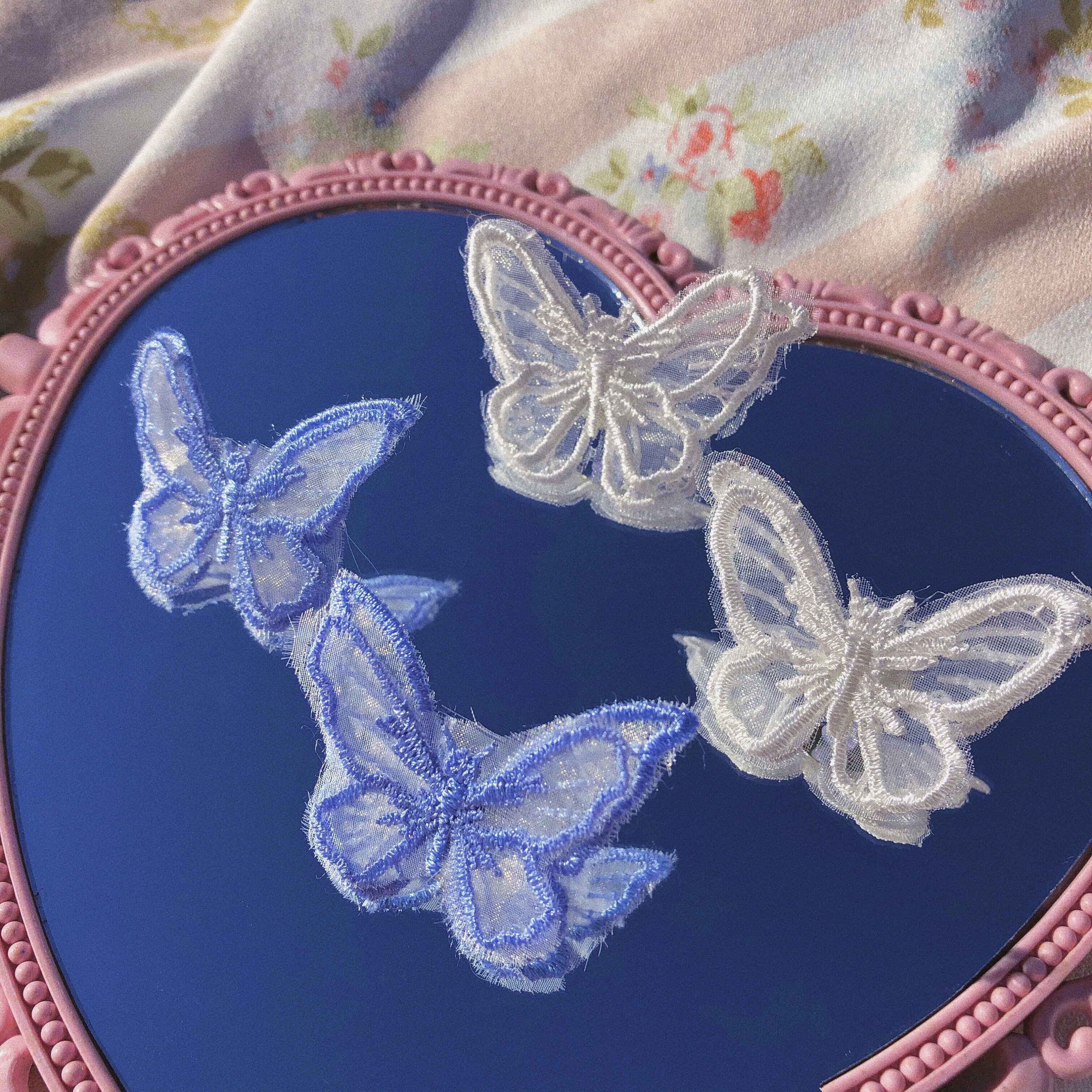 Embroidery butterfly earrings butterfly charms funky  etsy Embroidery butterfly earrings butterfly charms funky  etsy