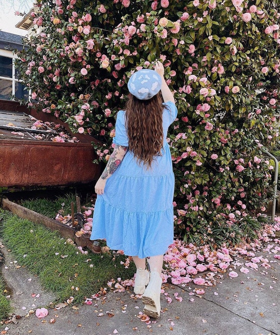 Buy Cloud Beret, Baby Blue Sky Beret, Lolita Hat, Beret Hat 