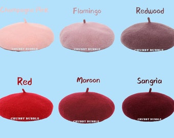 Berretto rosso, 100% lana, berretto francese, cappello invernale, stile vintage, berretto di lana classico, cappello berretto, regalo di compleanno, fatto a mano
