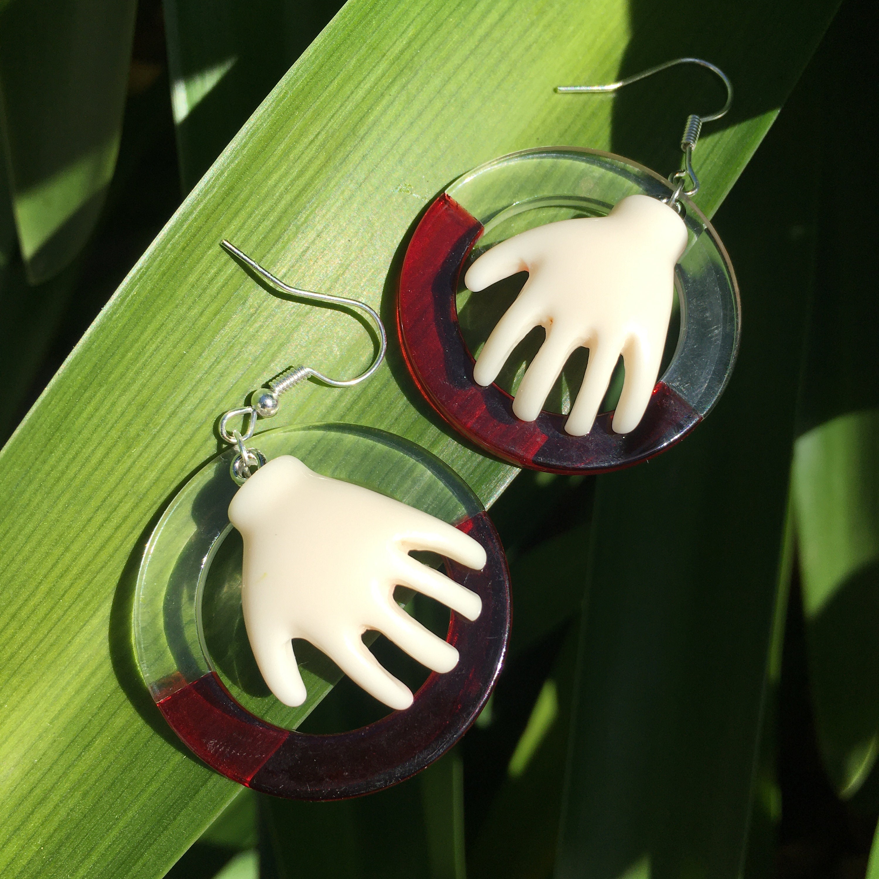 Creative hand earrings funny earrings handmade earrings Etsy