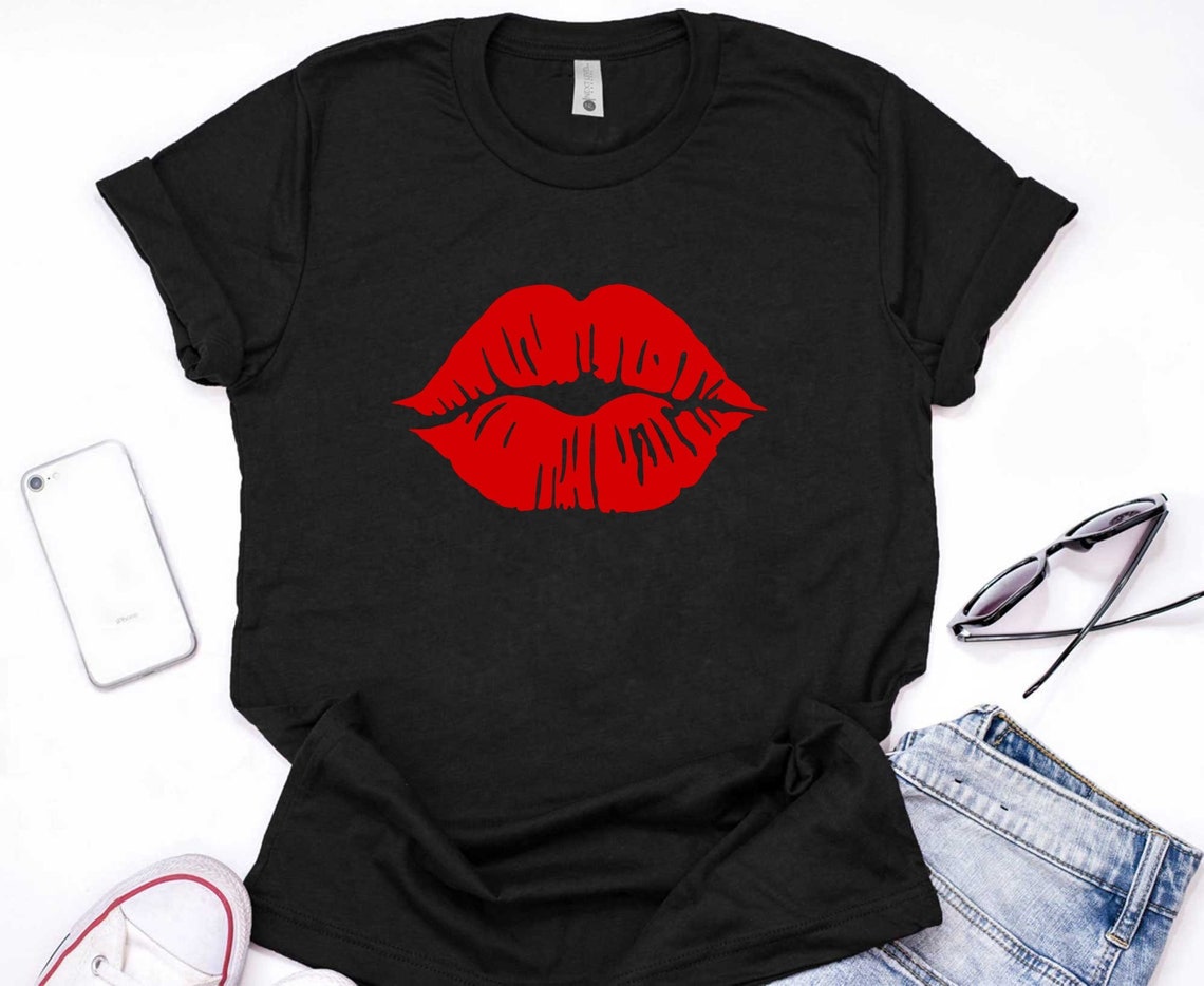 Kiss Shirt Valentines Day Shirt Gifts For Her Valentines | Etsy