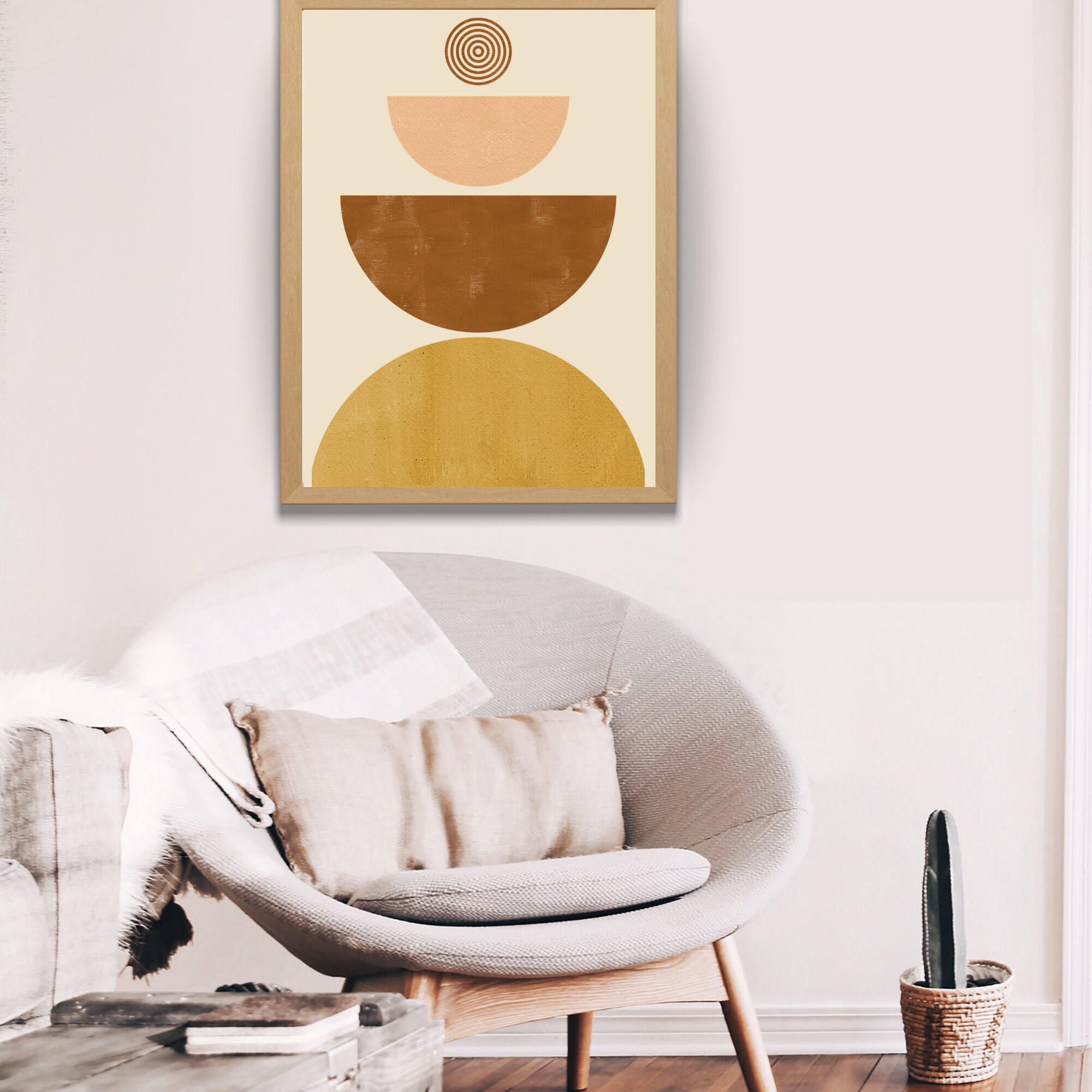 Geometric Printable Wall Art Geometric Shapes Print Moon Etsy España