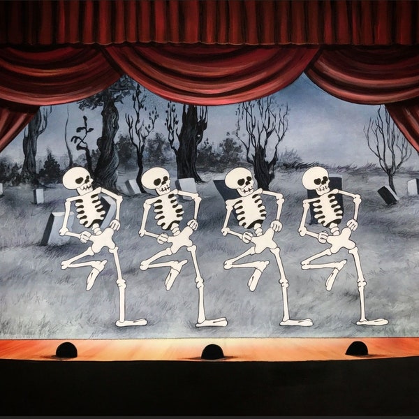 The Skeleton Dance - 'Spooky Scary Skeletons' Lithograph by James C. Mulligan (Disney)