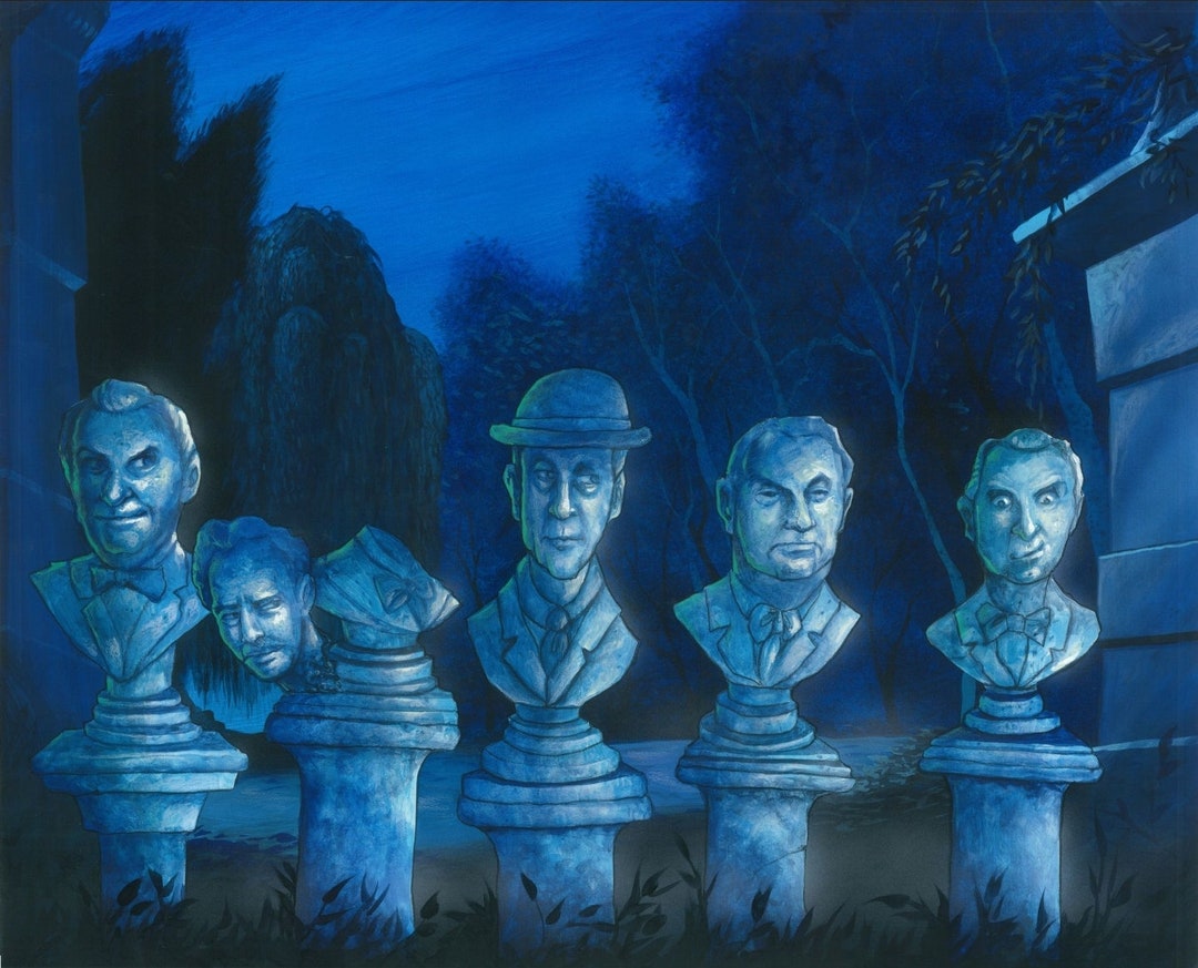 Haunted Mansion 'singing Busts' Lithograph by James C. Mulligan disney