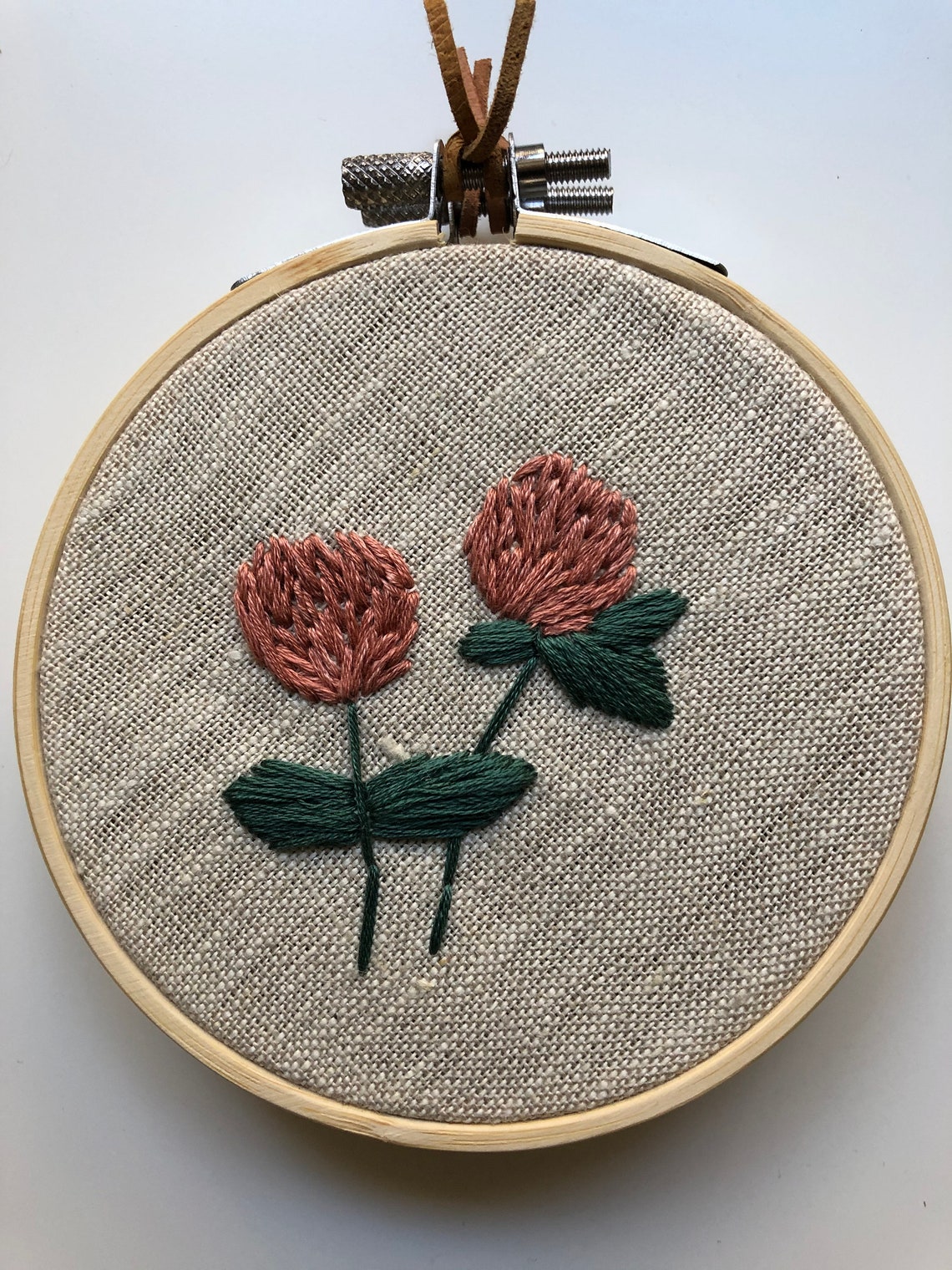 Clover embroidery hoop decor gift hand botanical embroidery  etsy Clover embroidery hoop decor gift hand botanical embroidery  etsy