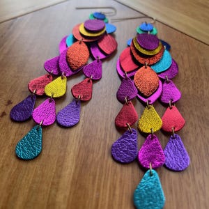 Cleo Earrings (V2)- Magical, whimsical, long earrings, colorful earrings, statement earrings, chandelier earrings, dangle earrings
