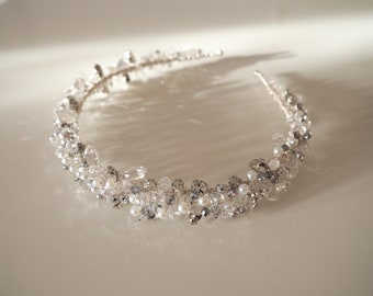 AMELIA | Bridal Headband, Crystal Headpiece, Bridal Hairpiece