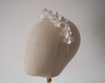 SCARLETT | Bridal Headpiece, Clay Flower Crown, Wedding Hairpiece