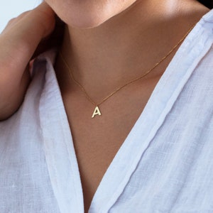 custom letter pendant, gold letter necklace, A letter pendant, minimalist necklace