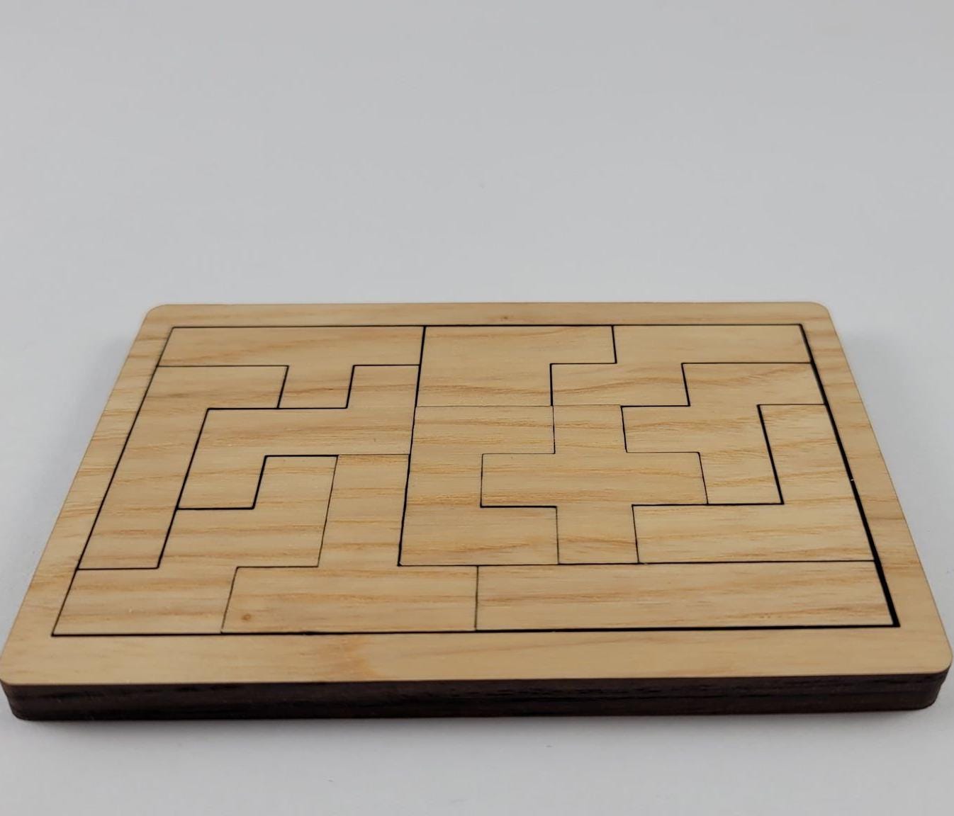 Houten Pentomino Puzzel – 12 Blokken, 3D Hersenkraker, Ruimtelijk Inzicht, Educatief Speelgoed Voor Kinderen En Volwassenen
