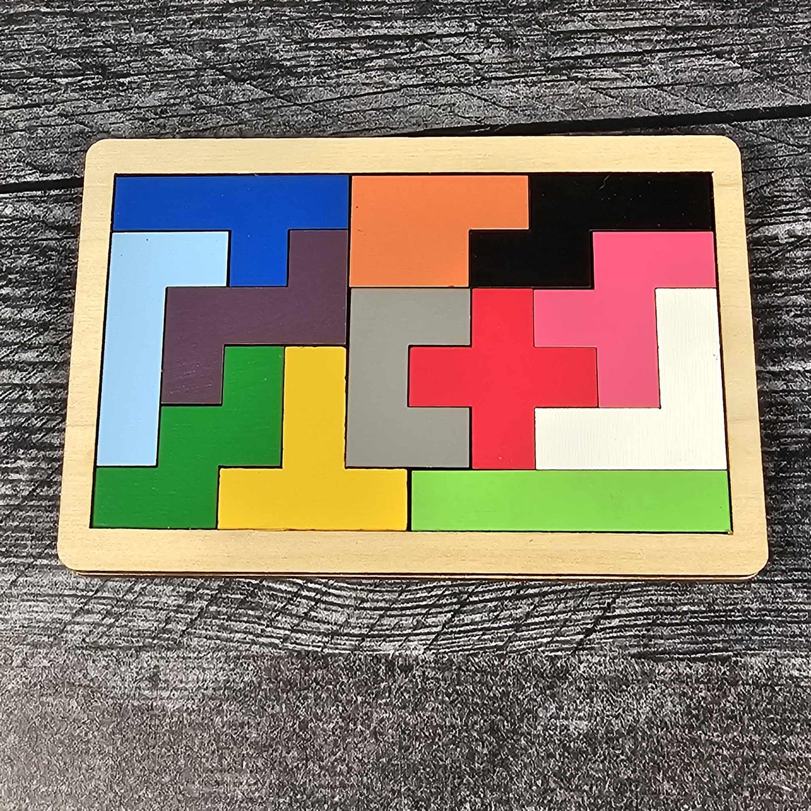 Pocket Pentominoes Puzzle | Brain Teaser | Fidget Toy | Wooden Game ...