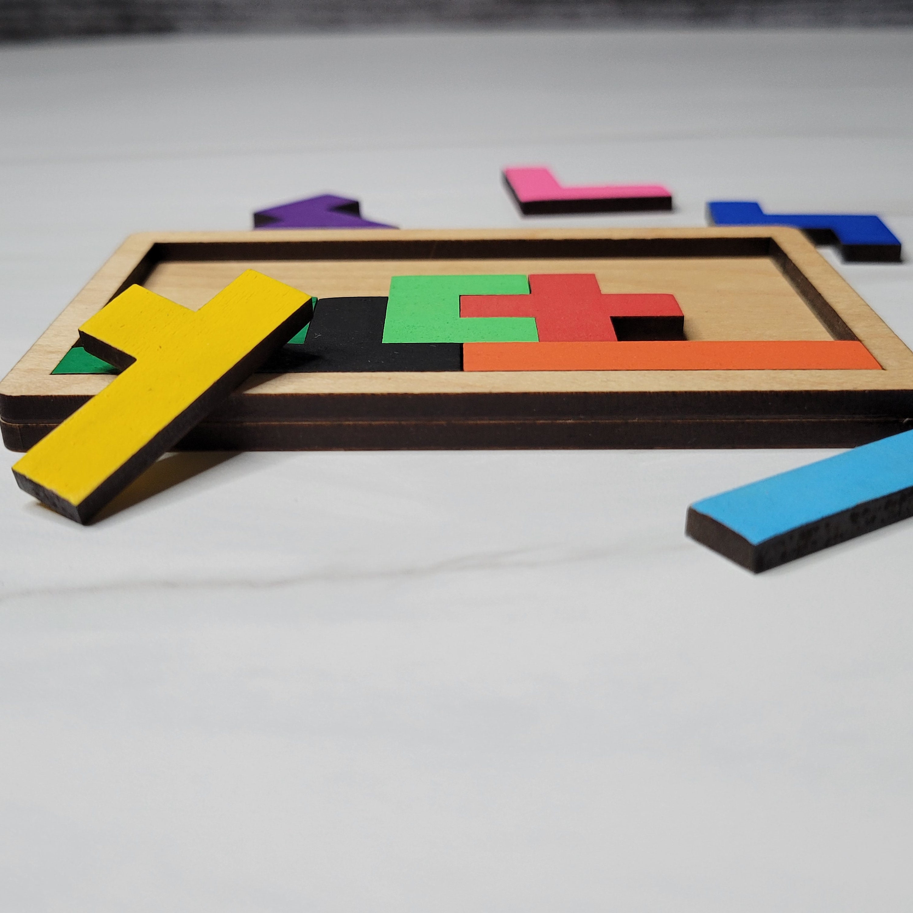 Pocket Pentominoes Puzzle | Brain Teaser | Fidget Toy | Wooden Game ...