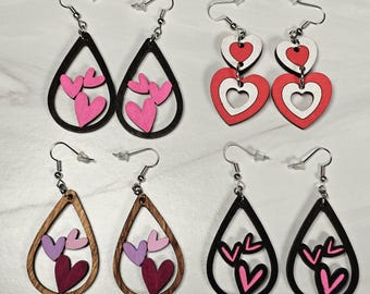 Valentine Heart Earrings | Colorful Dangle Accessories