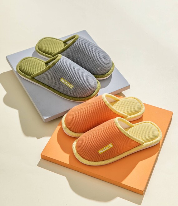 bright yellow slippers