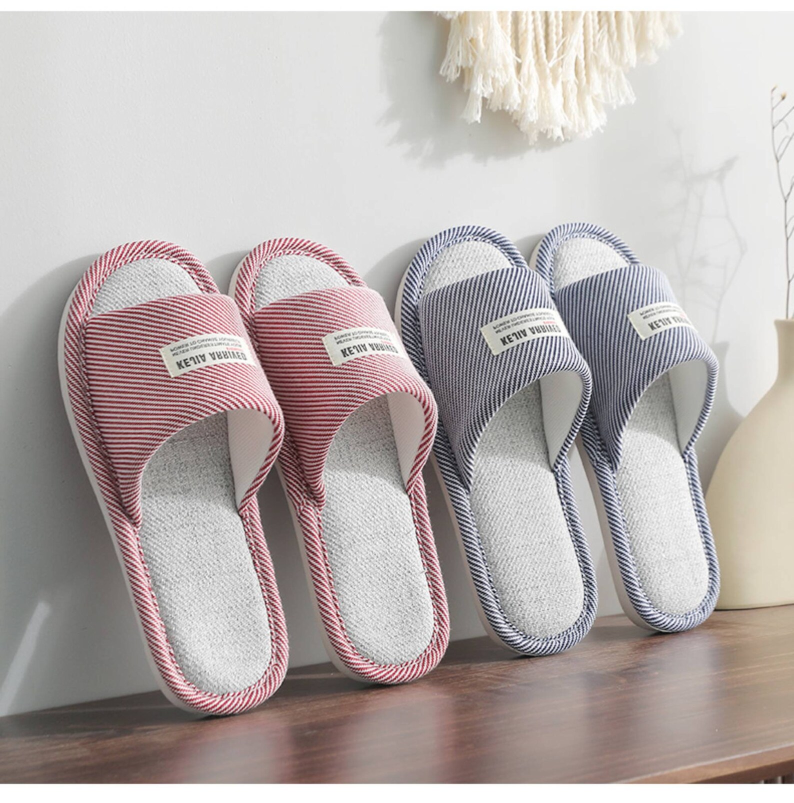 Indoor Linen Slippers Japan Natural Bedroom Shoes Men Floor | Etsy