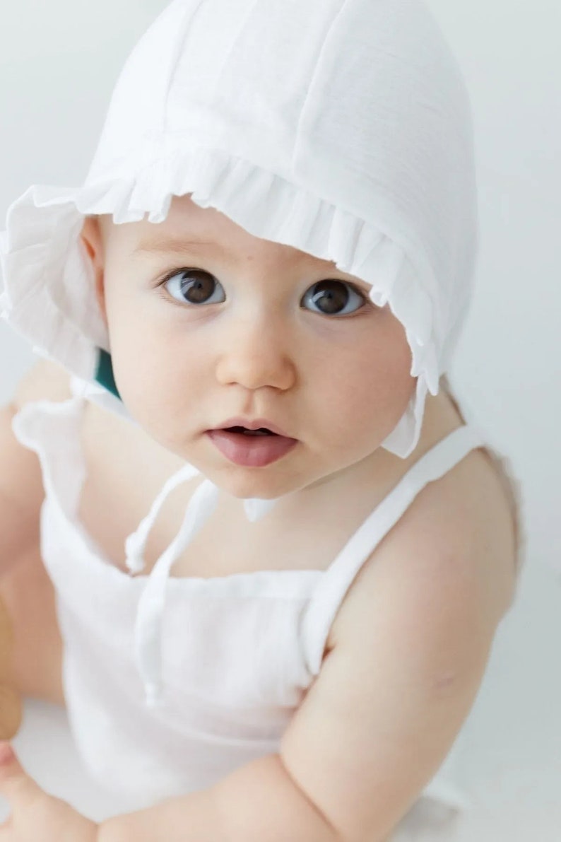 Organic Cotton Fabric I Natural Fabric Baby Bonnet I Girl Beanie I ...