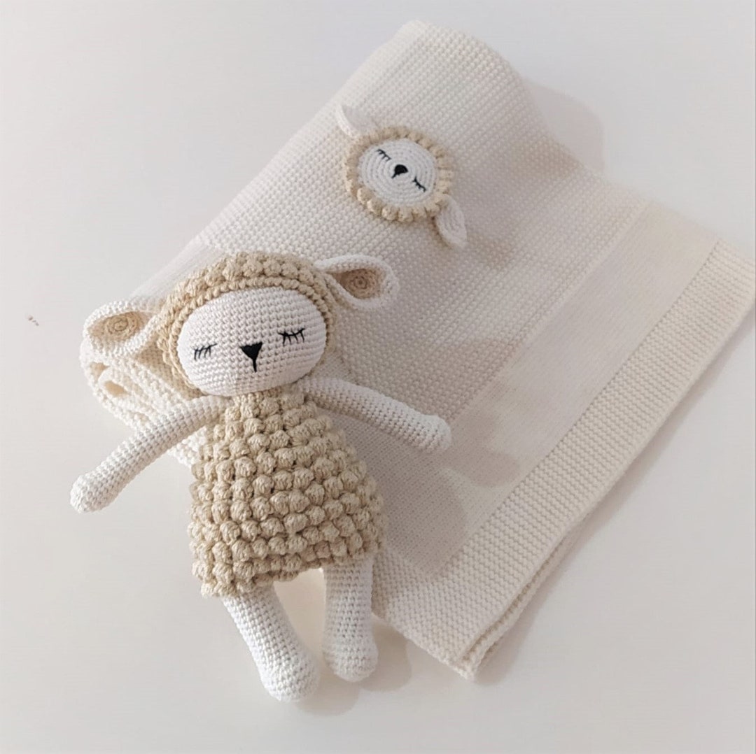Organic Baby Blanket Knit Baby Blanket Sheep Blanket Baby Etsy